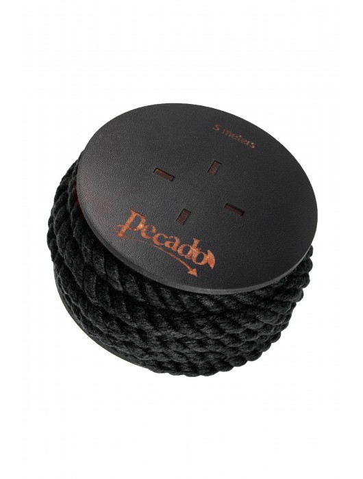 Черная веревка для шибари на катушке - 5 м. - Pecado - купить с доставкой в Новошахтинске