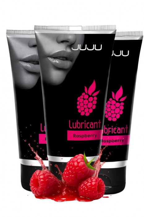 Набор из 3 съедобных лубрикантов JUJU со вкусом малины - JuJu - купить с доставкой в Новошахтинске