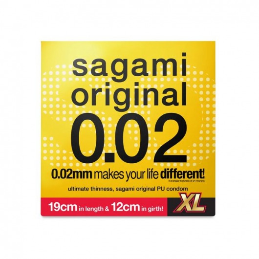 Презерватив увеличенного размера Sagami Original 0.02 XL-size - 1 шт. - Sagami - купить с доставкой в Новошахтинске
