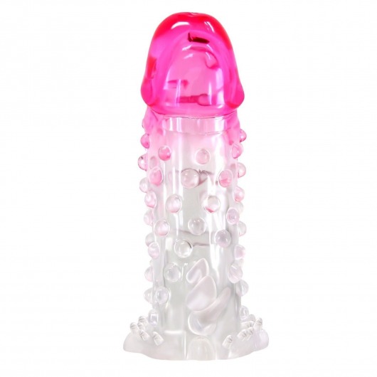 Прозрачно-розовая насадка на пенис Wilford - 13,5 см. - Baile - в Новошахтинске купить с доставкой
