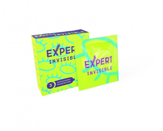 Ультратонкие презервативы Expert Invisible - 3 шт. - Expert - купить с доставкой в Новошахтинске