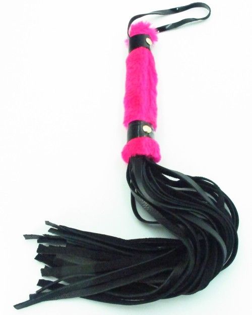 Нежная плеть с розовым мехом BDSM Light - 43 см. - БДСМ Арсенал - купить с доставкой в Новошахтинске