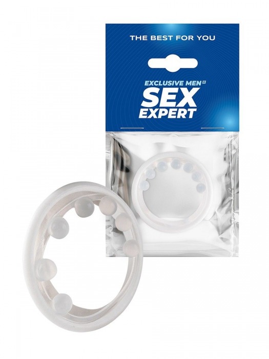 Эрекционное кольцо с мягкой стимулирующей насадкой - Sex Expert - в Новошахтинске купить с доставкой