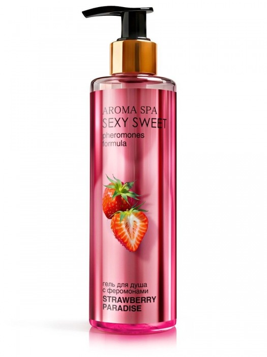 Гель для душа с феромонами и ароматом клубники Strawberry Paradise - 200 мл. -  - Магазин феромонов в Новошахтинске