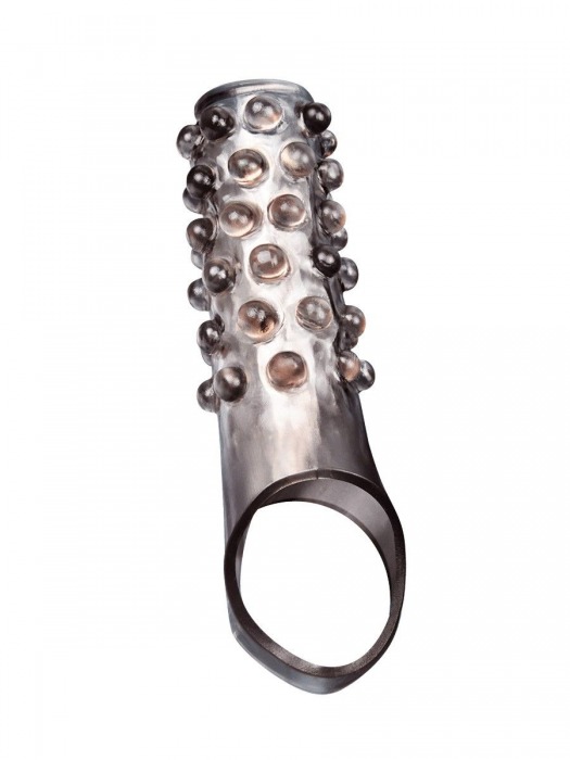 Дымчатая насадка на пенис с выпуклостями - 11 см. - Sex Expert - в Новошахтинске купить с доставкой