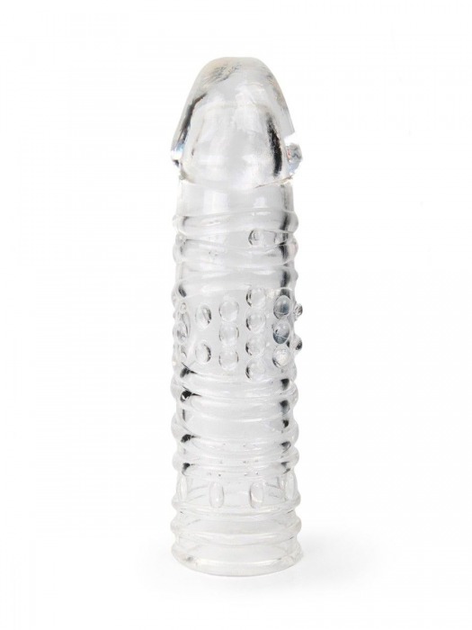 Прозрачная закрытая насадка на пенис - 17 см. - Sex Expert - в Новошахтинске купить с доставкой