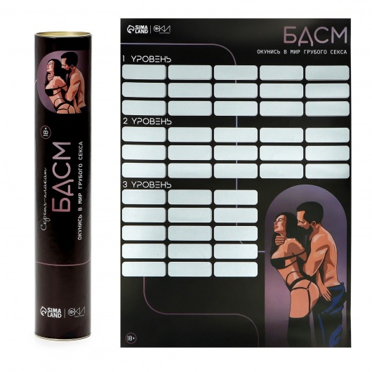 Плакат для двоих со скретч-слоем «БДСМ» - Сима-Ленд - купить с доставкой в Новошахтинске