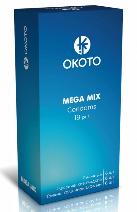 Презервативы OKOTO Mega Mix - 18 шт. - Sitabella - купить с доставкой в Новошахтинске