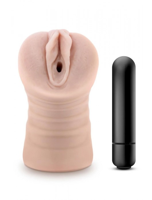 Телесный мастурбатор-вагина Ayumi с вибрацией - Blush Novelties - в Новошахтинске купить с доставкой
