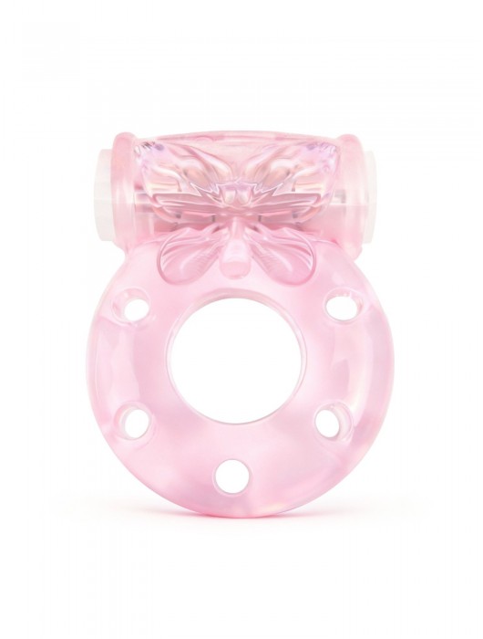 Розовое эрекционное виброкольцо с бабочкой - 1137 - в Новошахтинске купить с доставкой