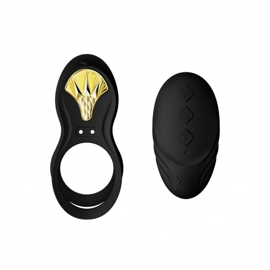 Черное эрекционное виброкольцо Bayek с пультом ДУ - Zalo - в Новошахтинске купить с доставкой