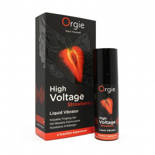 Жидкий вибратор Orgie High Voltage Strawberry - 15 мл. - ORGIE - купить с доставкой в Новошахтинске