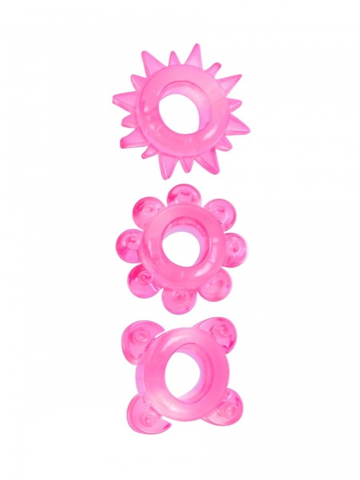 Комплект из 3 розовых эрекционных колец - Erowoman-Eroman - в Новошахтинске купить с доставкой