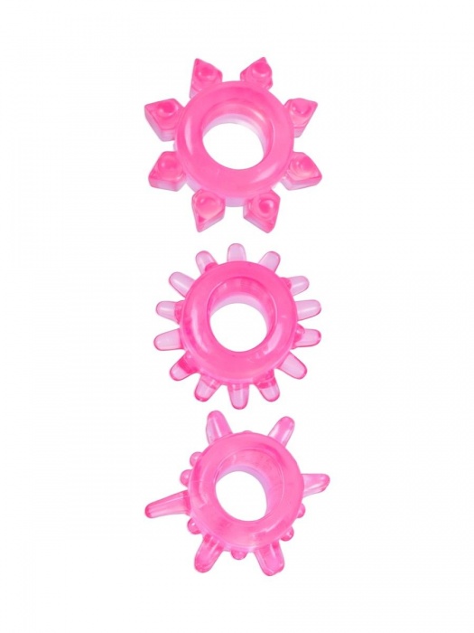 Комплект из трех розовых эрекционных колец - Erowoman-Eroman - в Новошахтинске купить с доставкой