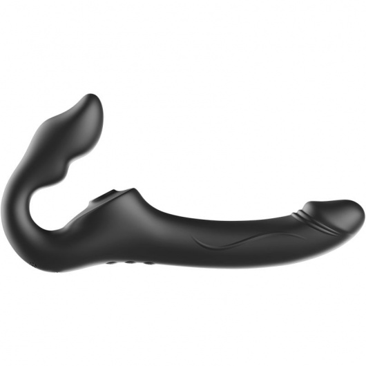 Черный безремневой страпон с 3 моторами - Ibiza - купить с доставкой в Новошахтинске