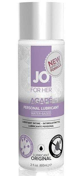Лубрикант на водной основе для женщин JO AGAPE LUBRICANT ORIGINAL - 60 мл. - System JO - купить с доставкой в Новошахтинске