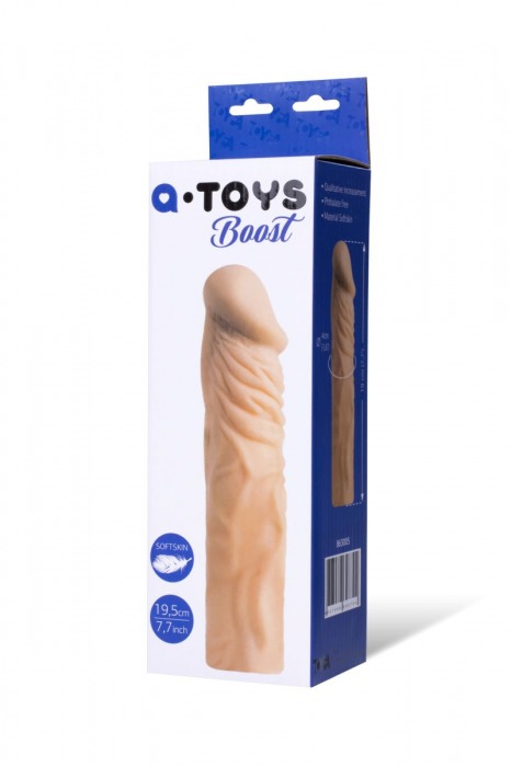 Насадка с ярко выраженной головкой и рельефным стволом - 19 см. - A-toys - в Новошахтинске купить с доставкой