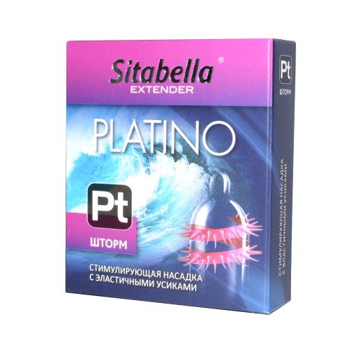 Стимулирующая насадка со спиралью из усиков Platino  Шторм - Sitabella - купить с доставкой в Новошахтинске