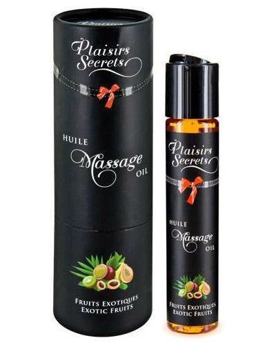 Массажное масло с ароматом экзотических фруктов Huile de Massage Gourmande Fruits Exotiques - 59 мл. - Plaisir Secret - купить с доставкой в Новошахтинске