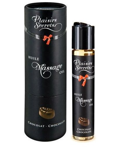 Массажное масло с ароматом шоколада Huile de Massage Gourmande Chocolat - 59 мл. - Plaisir Secret - купить с доставкой в Новошахтинске