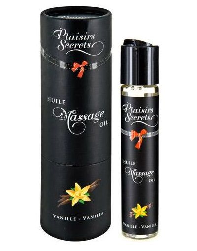 Массажное масло с ароматом ванили Huile de Massage Gourmande Vanille - 59 мл. - Plaisir Secret - купить с доставкой в Новошахтинске