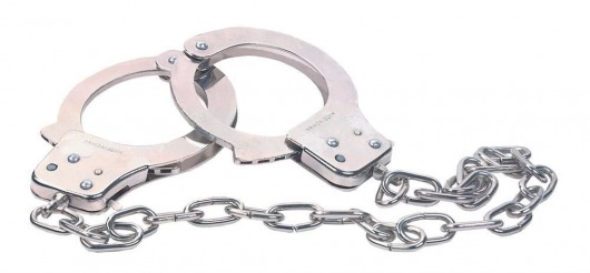 Наручники из металла с длинной цепочкой CHROME HANDCUFFS METAL HANDCUFFS W. KEY - NMC - купить с доставкой в Новошахтинске