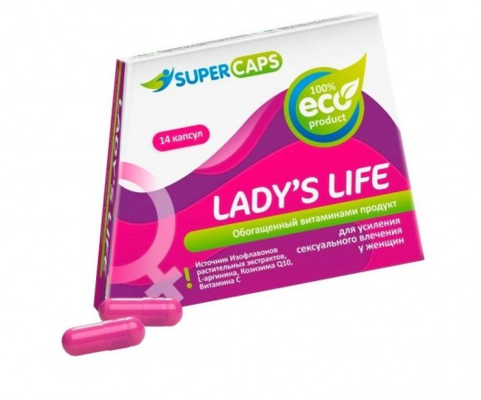 Возбуждающие капсулы Ladys Life - 14 капсул (0,35 гр.) - SuperCaps - купить с доставкой в Новошахтинске