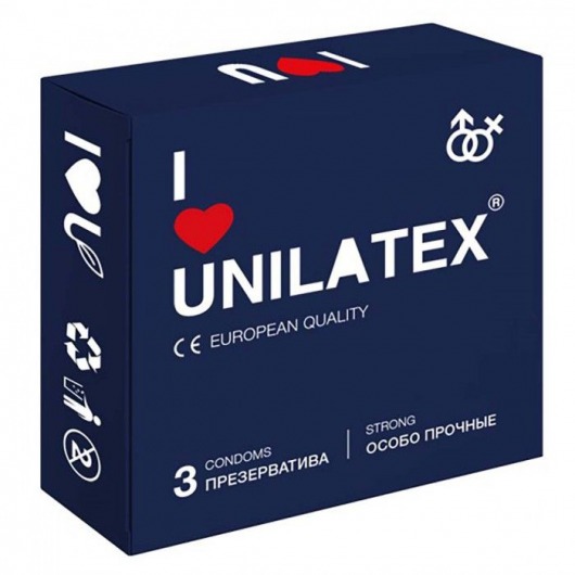 Ультрапрочные презервативы Unilatex Extra Strong - 3 шт. - Unilatex - купить с доставкой в Новошахтинске