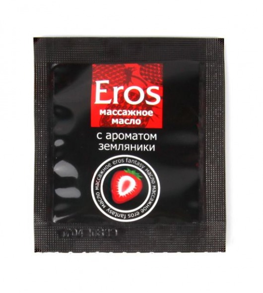 Пробник массажного масла с ароматом земляники Eros fantasy - 4 гр. - Биоритм - купить с доставкой в Новошахтинске