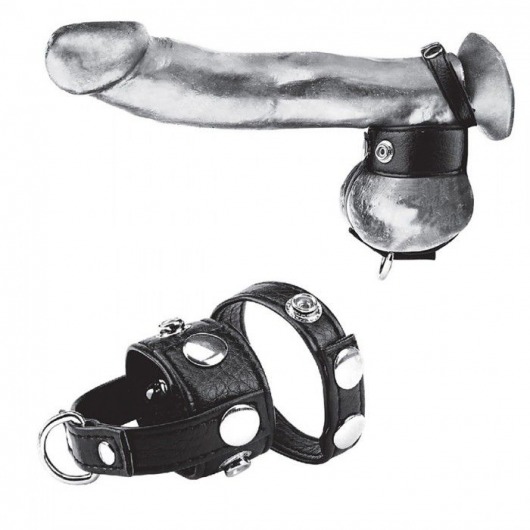 Утяжка для мошонки и пениса Cock Ring With 1  Ball Stretcher And Optional Weight Ring - BlueLine - купить с доставкой в Новошахтинске