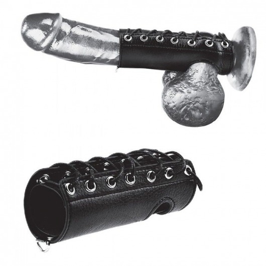 Сбруя на член на шнуровке 5  Cock Sheath - BlueLine - купить с доставкой в Новошахтинске
