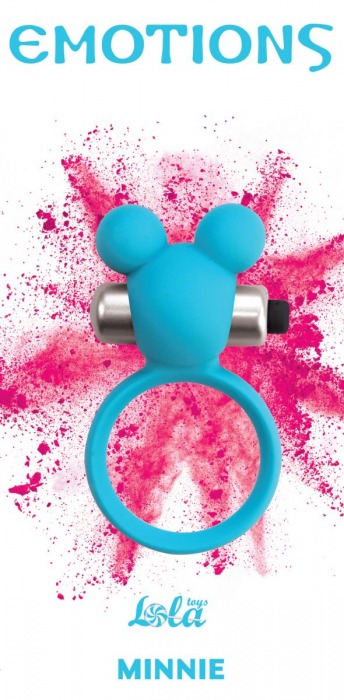 Голубое эрекционное виброколечко Emotions Minnie Breeze - Lola Games - в Новошахтинске купить с доставкой
