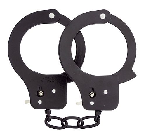Чёрные наручники из листового металла BONDX METAL CUFFS BLACK - Dream Toys - купить с доставкой в Новошахтинске
