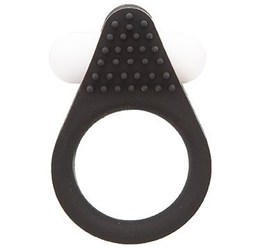 Чёрное эрекционное кольцо LIT-UP SILICONE STIMU RING 1 BLACK - Dream Toys - в Новошахтинске купить с доставкой