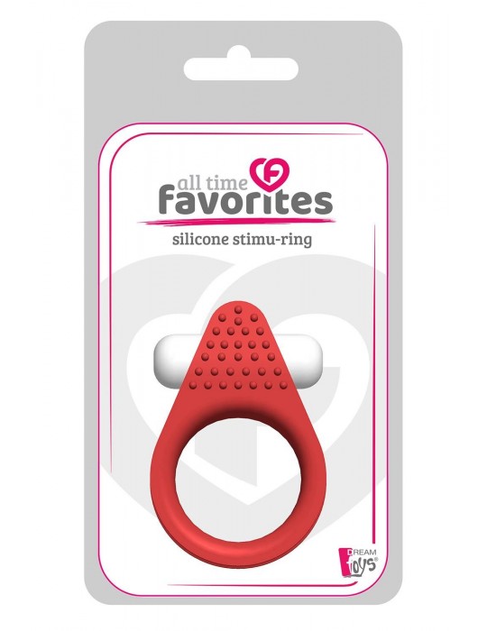 Красное эрекционное кольцо LIT-UP SILICONE STIMU RING 1 RED - Dream Toys - в Новошахтинске купить с доставкой