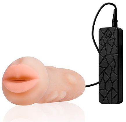 Мастурбатор-ротик с вибрацией REALSTUFF VIBRATING MASTURBATOR MOUTH - Dream Toys - в Новошахтинске купить с доставкой
