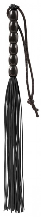 Чёрная мини-плеть из резины Rubber Mini Whip - 22 см. - Blush Novelties - купить с доставкой в Новошахтинске