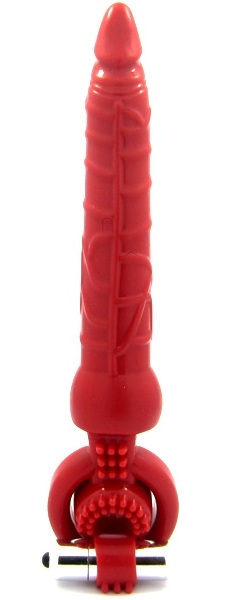 Красная вибронасадка с анальным стимулятором - ToyFa - в Новошахтинске купить с доставкой
