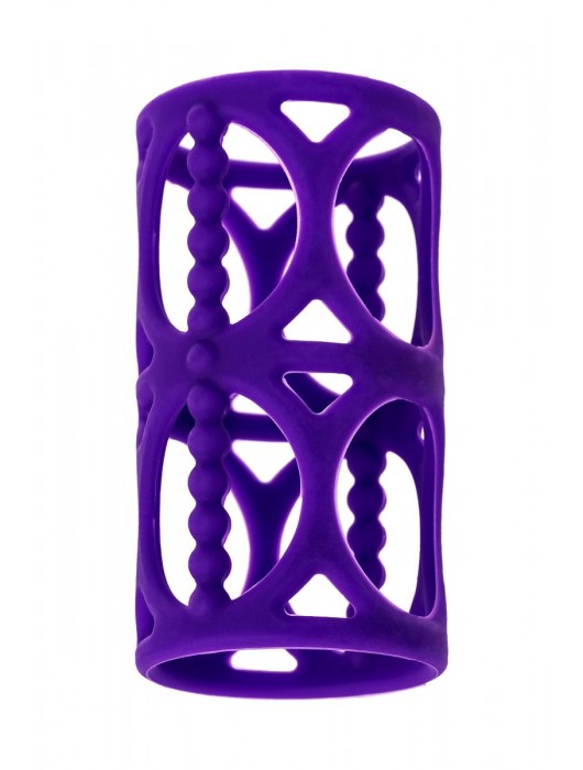 Фиолетовая насадка-сетка на член - A-toys - в Новошахтинске купить с доставкой