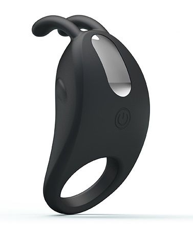 Чёрное эрекционное кольцо с вибрацией Rabbit Vibrator - Baile - в Новошахтинске купить с доставкой
