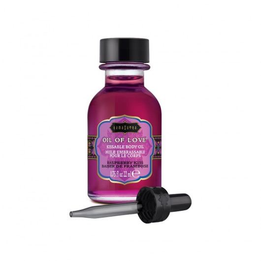 Масло для ласк с ароматом малины Oil of Love Raspberry Kiss - 22 мл. - Kama Sutra - купить с доставкой в Новошахтинске