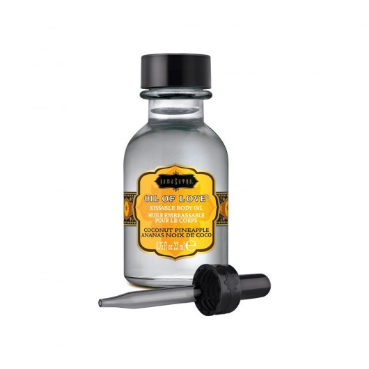 Масло для ласк с ароматом кокоса и ананаса Oil of Love Coconut Pineapple - 22 мл. - Kama Sutra - купить с доставкой в Новошахтинске