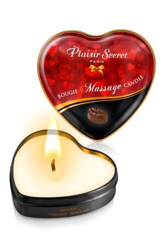 Массажная свеча с ароматом шоколада Bougie Massage Candle - 35 мл. - Plaisir Secret - купить с доставкой в Новошахтинске