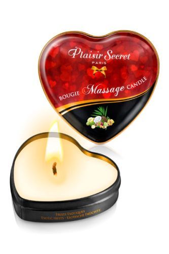 Массажная свеча с ароматом экзотических фруктов Bougie Massage Candle - 35 мл. - Plaisir Secret - купить с доставкой в Новошахтинске