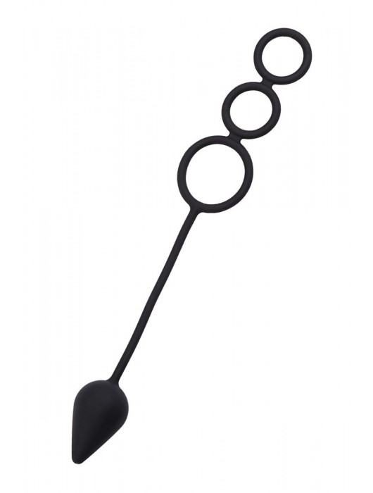 Тройное эрекционное кольцо с анальным хвостом Drop M-size - Erotist Adult Toys - в Новошахтинске купить с доставкой