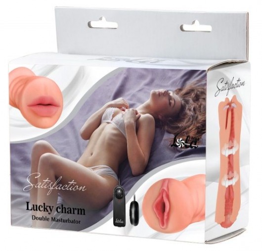 Двусторонний мастурбатор с вибропулей Satisfaction Lucky charm - Lola Games - в Новошахтинске купить с доставкой