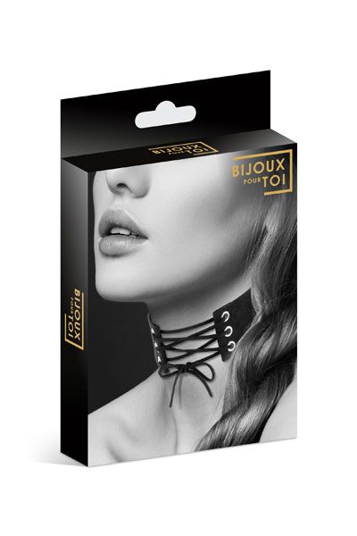 Оригинальный ошейник-чокер со шнуровкой - Bijoux Pour Toi - купить с доставкой в Новошахтинске