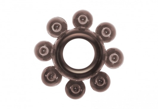 Чёрное эрекционное кольцо Rings Bubbles - Lola Games - в Новошахтинске купить с доставкой