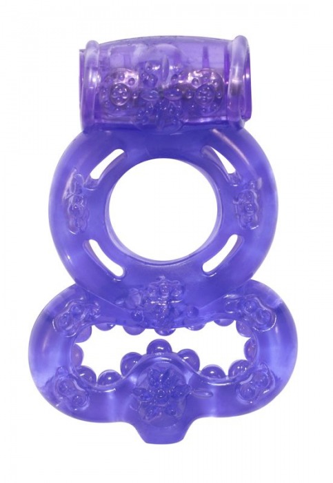 Фиолетовое эрекционное кольцо Rings Treadle с подхватом - Lola Games - в Новошахтинске купить с доставкой