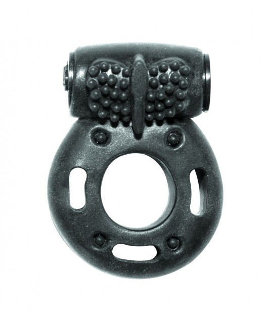 Черное эрекционное кольцо с вибрацией Rings Axle-pin - Lola Games - в Новошахтинске купить с доставкой